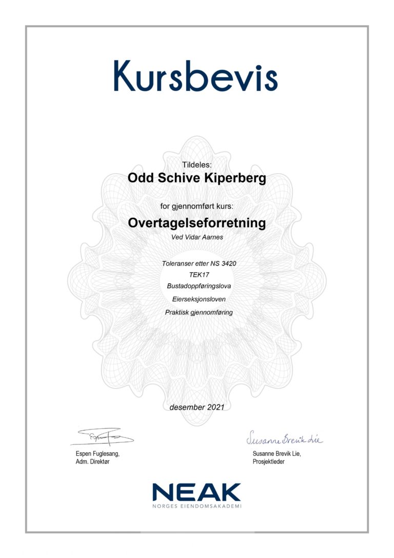 Kurs _Kursbevis overtagelseforretning